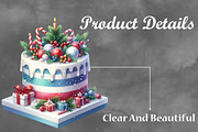 Watercolor Christmas Birthday Cake, a Work Illustration by Craft Nest (Thumbnail 3 of 5)
