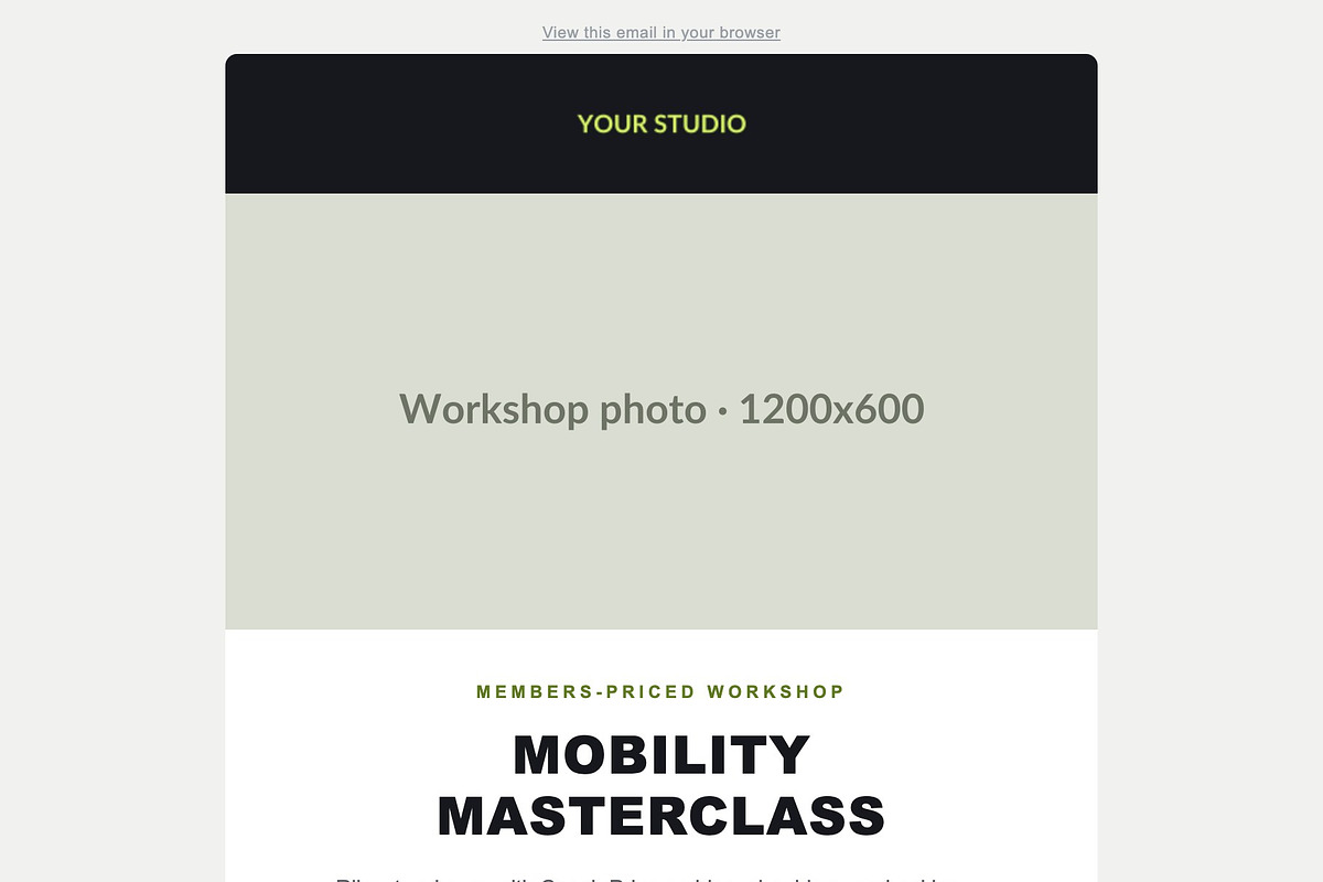 Fitness Studio Email Kit, an Email Template by Art Club (Photo 5 of 5)