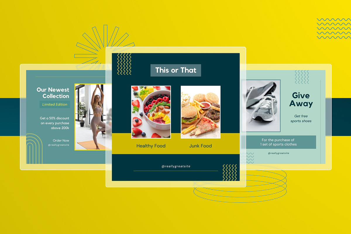 Healthy Coach 2in1 Canva Template, a Social Media Template by Brandearth RRGraph (Photo 3 of 8)