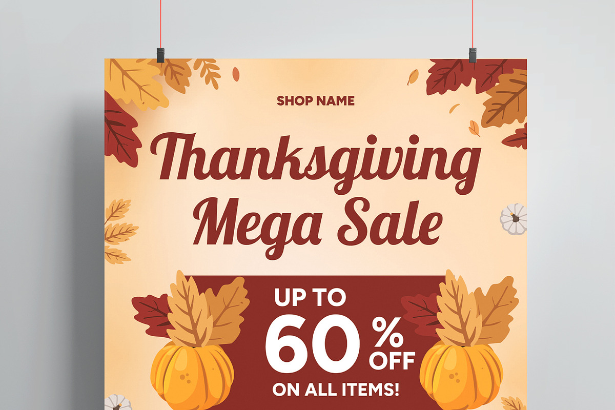 Thanksgiving Sale Flyer Template preview 2