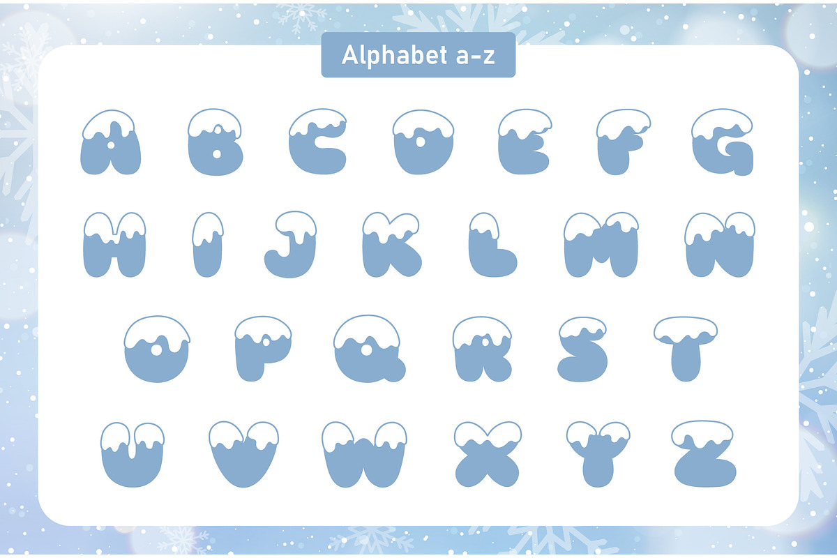 Snow Winter Decorative Font, a Font by Fox7 By Rattana (Photo 2 of 8)