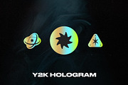 23 Y2K Hologram Badge Stickers, an Object Graphic by Parisa-Artstudio (Thumbnail 6 of 7)