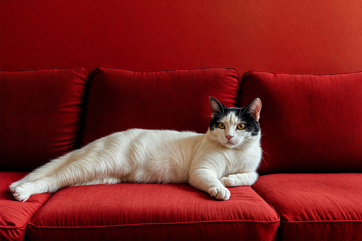 Cats On Red Sofa, an Animal Illustration by StockVerse Creative (Photo 4 of 4)