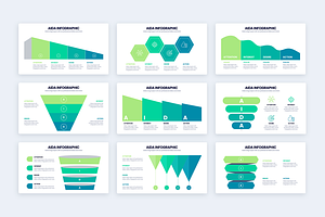 AIDA Model Illustrator Infographics