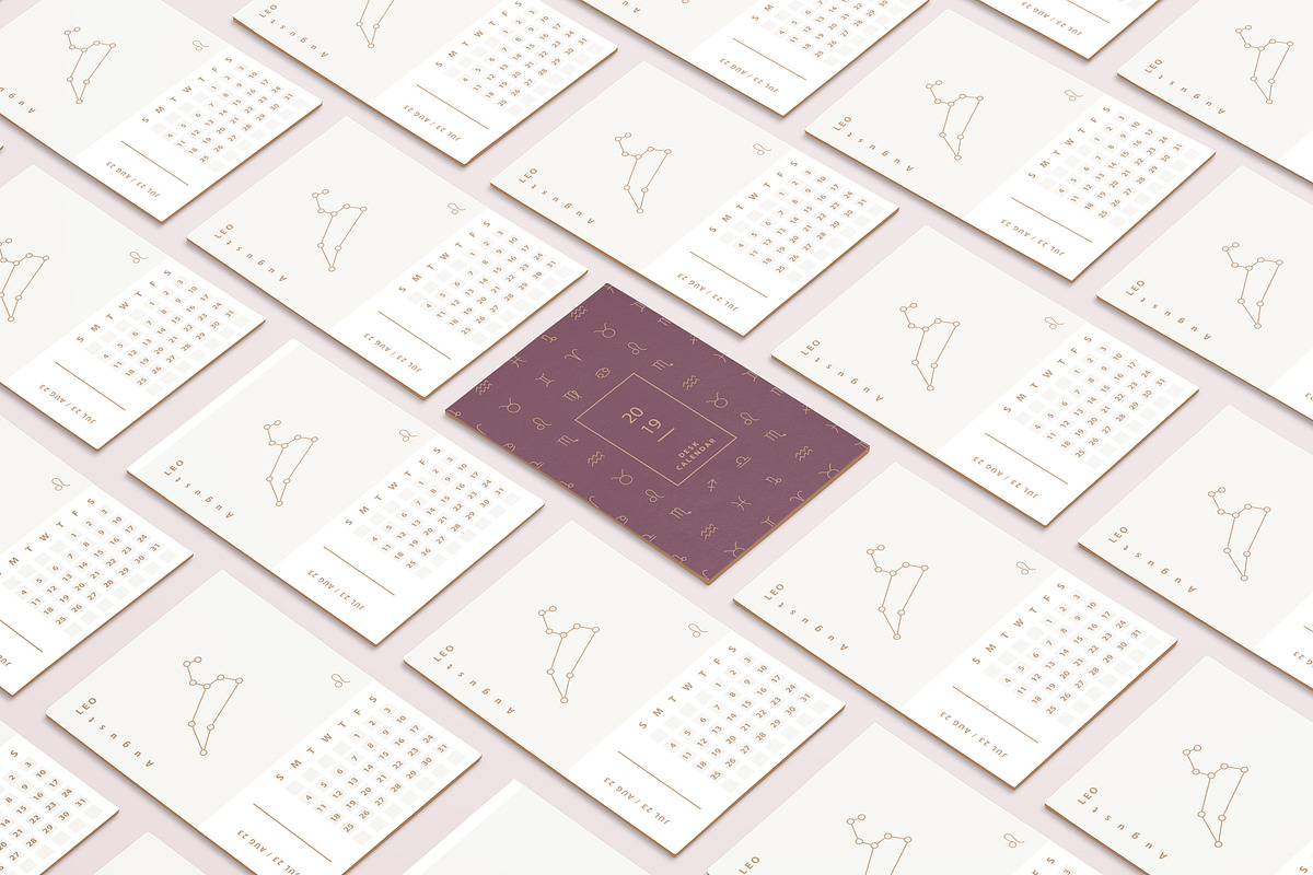 Astrology Calendar Templates, a Stationery Template by Polar Vectors (Photo 11 of 13)