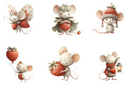 Strawberry Mouse PNG Clipart, a Seasonal Illustration by Designking (Thumbnail 5 of 5)