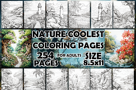 Nature Coolest Adult Coloring Book, an Animal Illustration by Design Zone
