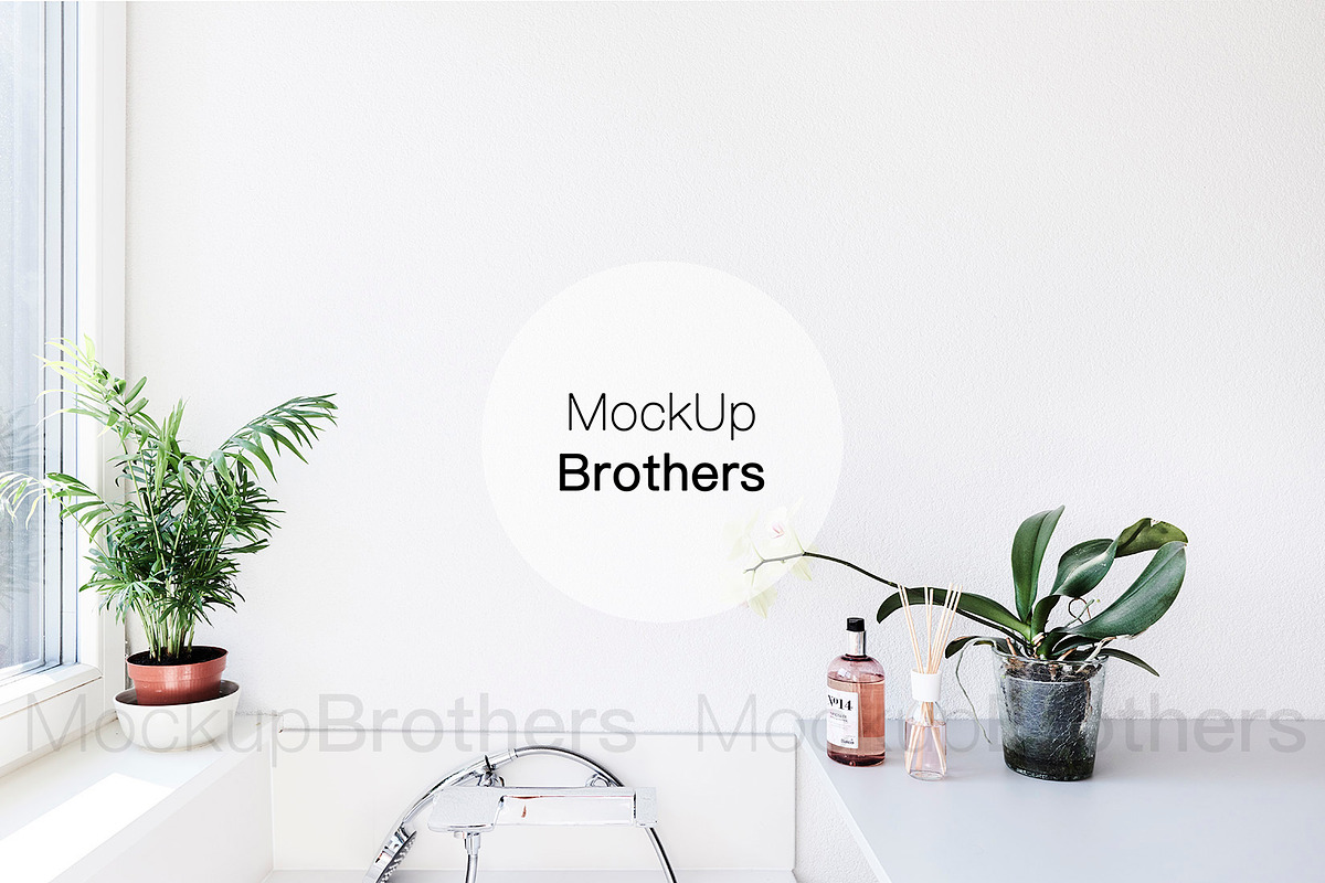 Bathroom bath mockup mock up 21, a Print Template by MockUpBrothers (Photo 1 of 5)
