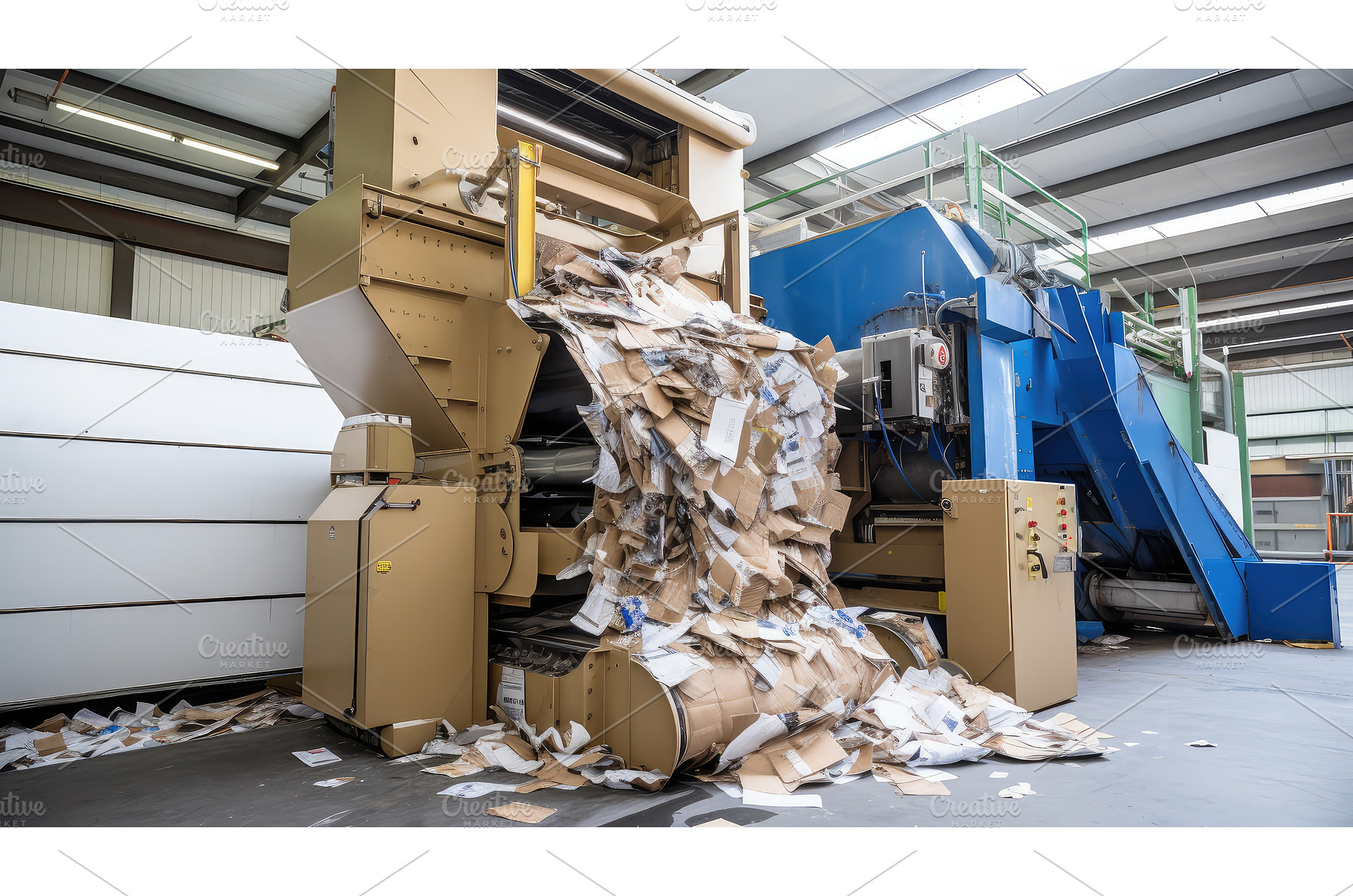 machine recycling technology ai, an Industrial Photo by pikepicture