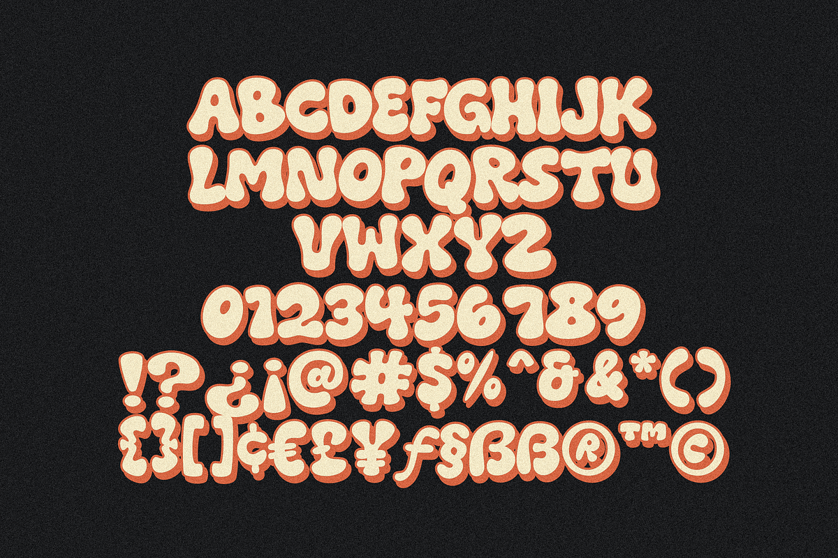 HF Mildus Bubbly, a Font by 24Design Studios (Photo 4 of 8)