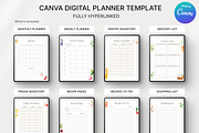 Canva Digital Meal Planner, a Design Template by Makii Templates (Thumbnail 2 of 6)