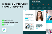 Smily - Dental Clinic Figma Template, an UI Kit Template by FinestDevs (Thumbnail 1 of 4)