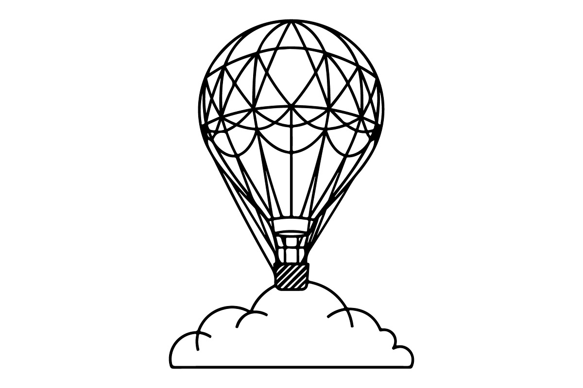 Hot Air Balloon Silhouette Bundle, an Object Illustration by Gaye Art (Photo 13 of 31)