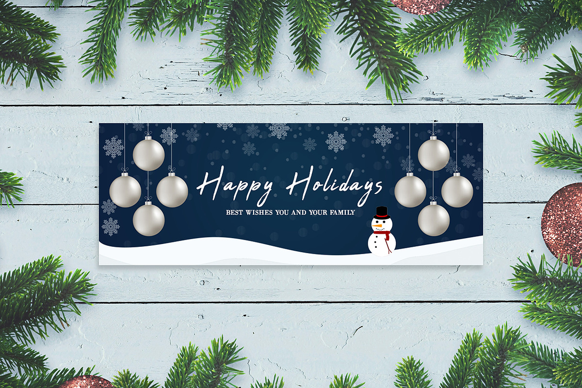 Facebook Cover Happy Holidays V5, a Social Media Template by Creativetacos (Photo 1 of 2)