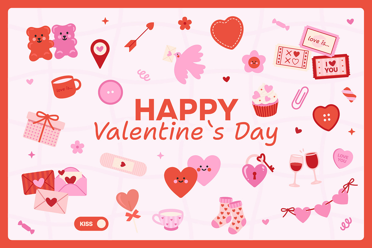 Happy Valentine`s Day, a Seasonal Illustration by Creative Gallery (Photo 1 of 8)