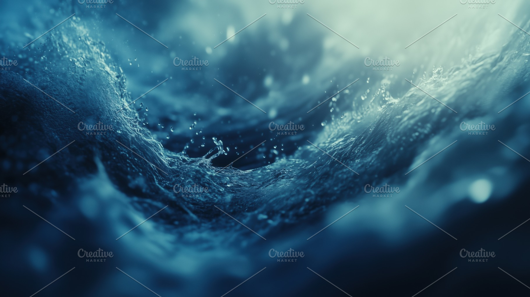 Close-up view of turbulent water with splashes and bubbles, creating a dynamic, a Photo by Textures & Backgrounds