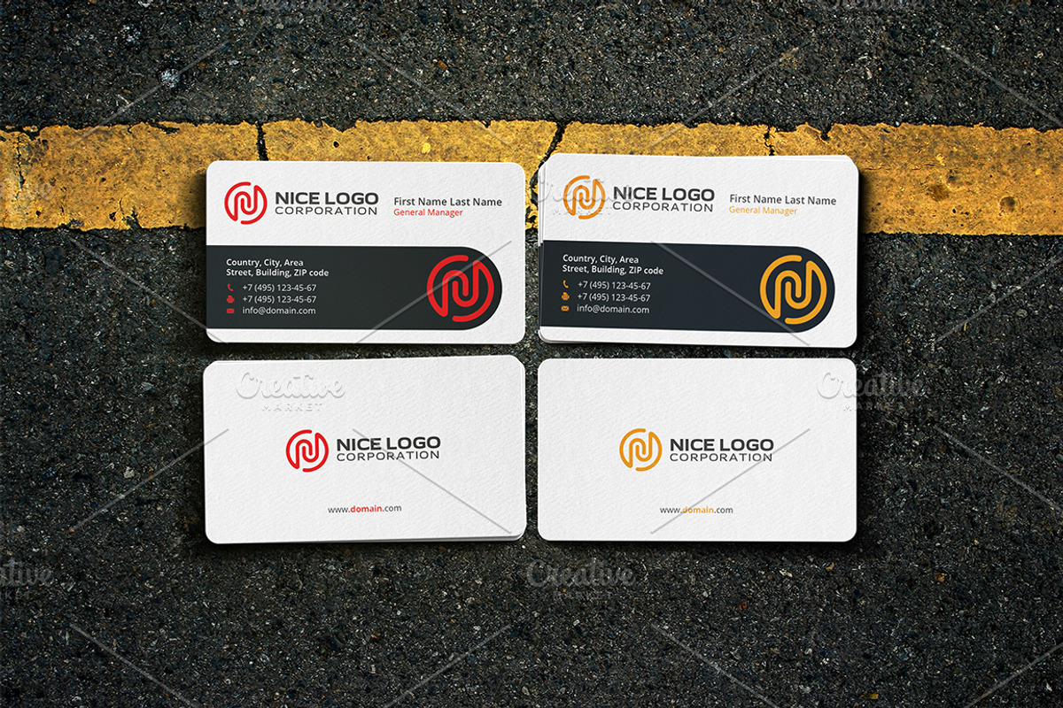 business card with the letter N, a Business Card Template by Indigo Graphic Shop (Photo 2 of 4)