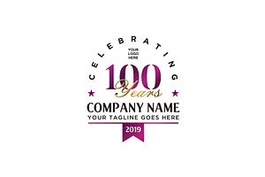 Anniversary 100th company logo desig, a Branding & Logo Template by Enola99d