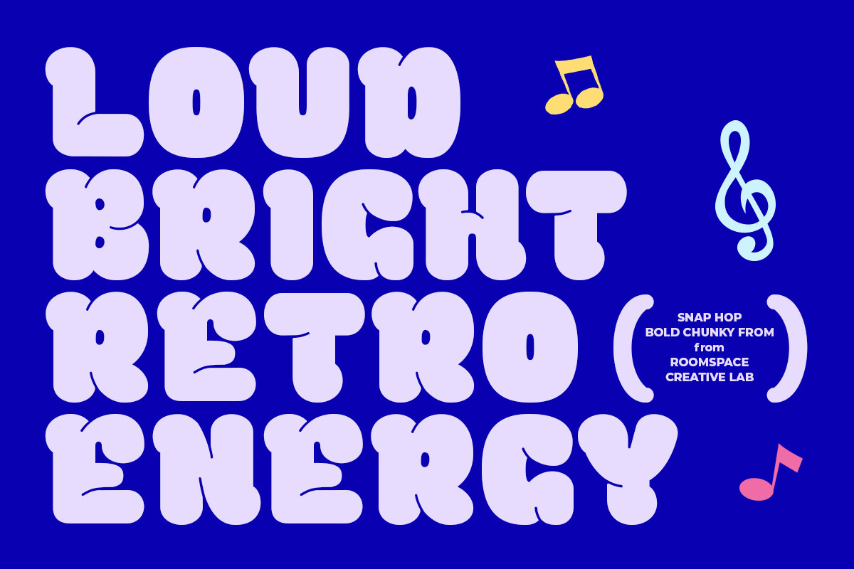 Snap Pop — Bubble Retro Chunky Font, a Serif Font by roomspace creative lab (Photo 3 of 10)