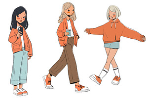 Fashion girls., an Illustration by Natalia Skripko