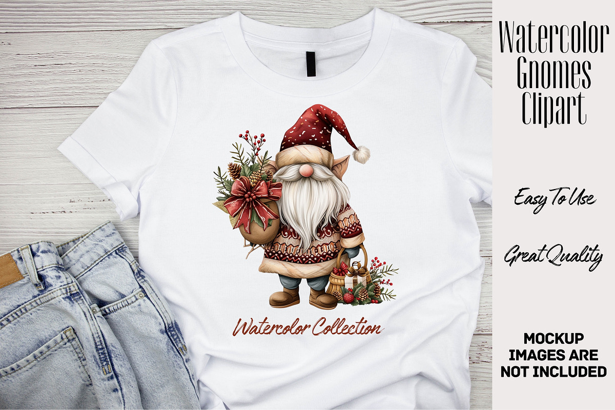 Watercolor Whimsical Gnomes PNG, an Illustration by NiiiNArt (Photo 6 of 6)
