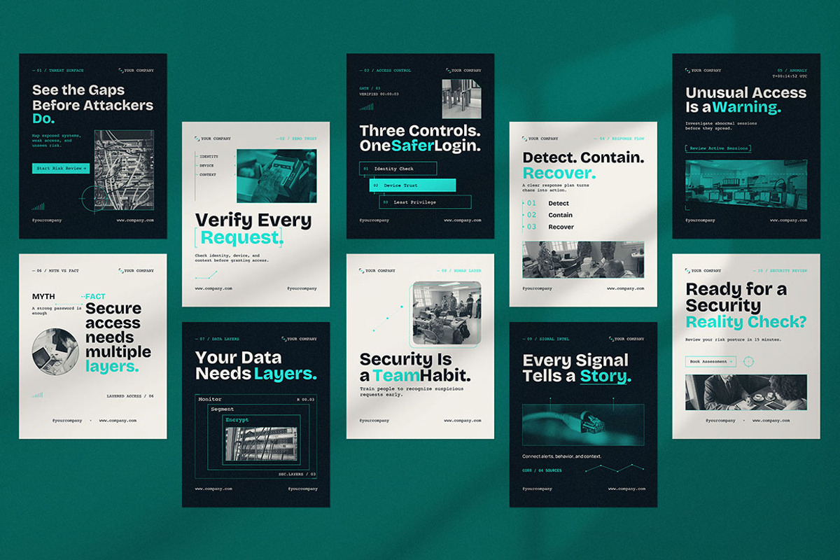 Cybersecurity Awareness Social Media, a Social Media Template by Pitchlook.Studio (Photo 2 of 3)