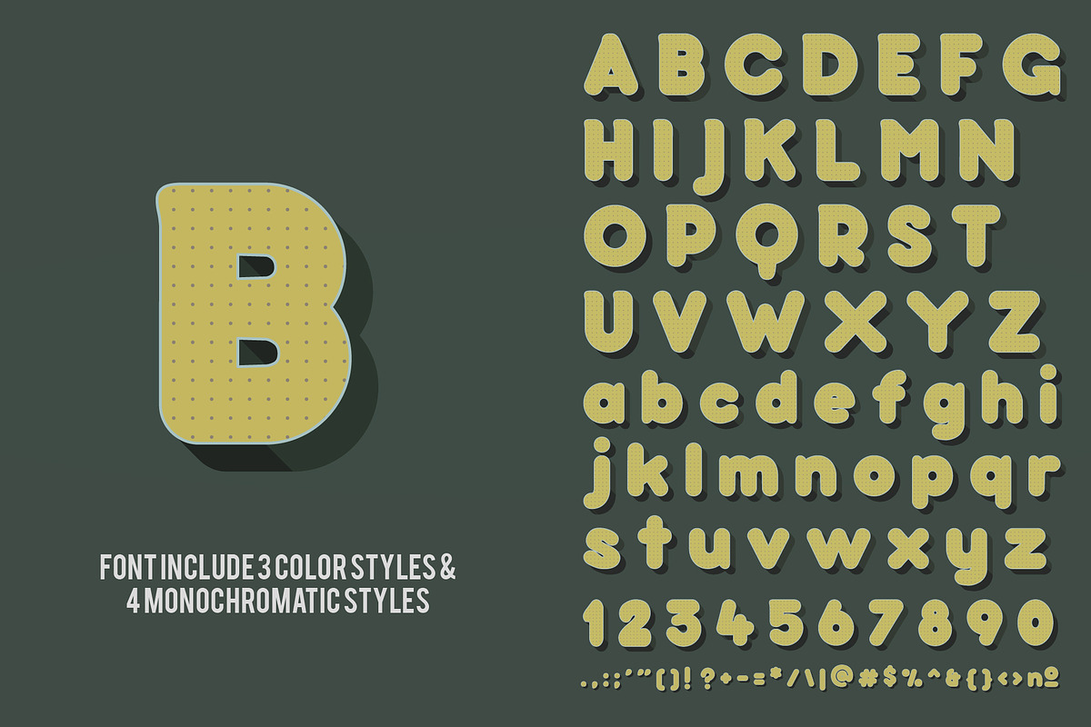 Baku - OTF color font, a Sans Serif Font by Pixnugget (Photo 3 of 9)