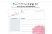 50% Off-Watercolor Recipe Cards 4x6, a Card Template by OhEverythingHandmade (Thumbnail 2 of 2)