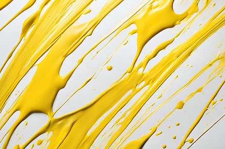 Abstract yellow paint splash photo, an Abstract Photo by ComfortQ