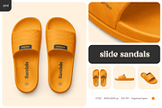 Rubber Slide Sandals Mockup Set, a Bottom Mockup by Country4k (Thumbnail 1 of 4)