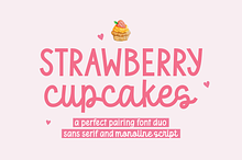 Strawberry Cupcakes - Font Duo