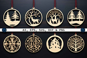 Christmas Ornament Mega Bundle SVG, a Graphic by NGISED (Thumbnail 6 of 9)