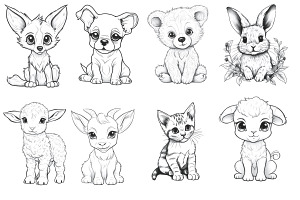 Baby Animals Set 1 Procreate Brush