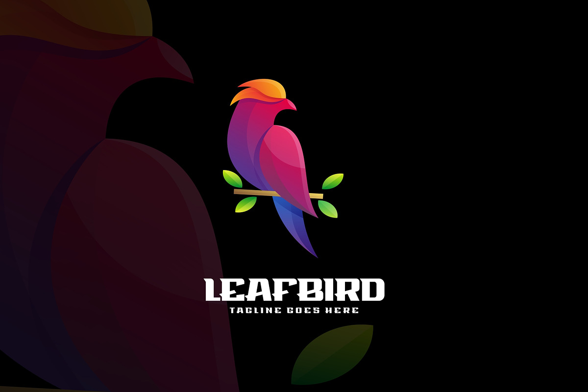 Leaf Bird Gradient Colorful Logo., a Branding & Logo Template by ModalTampang