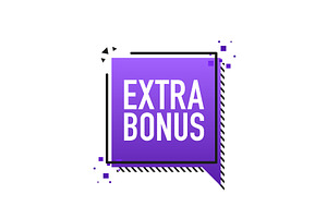 Extra Bonus Banner. Realistic Purple