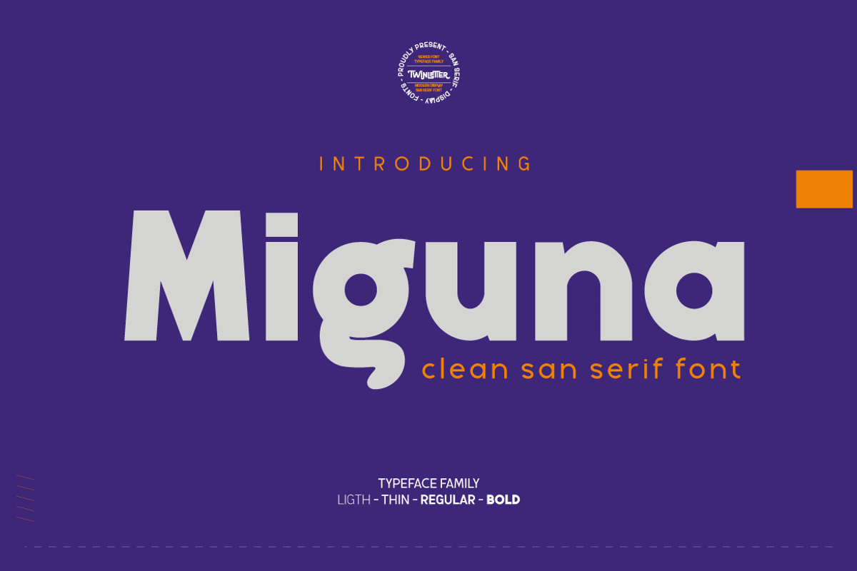 Miguna, a Sans Serif Font by twinstd (Photo 1 of 13)