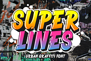 Super Lines - Graffiti Font, a Handwritten Font by Keithzo (Thumbnail 1 of 5)