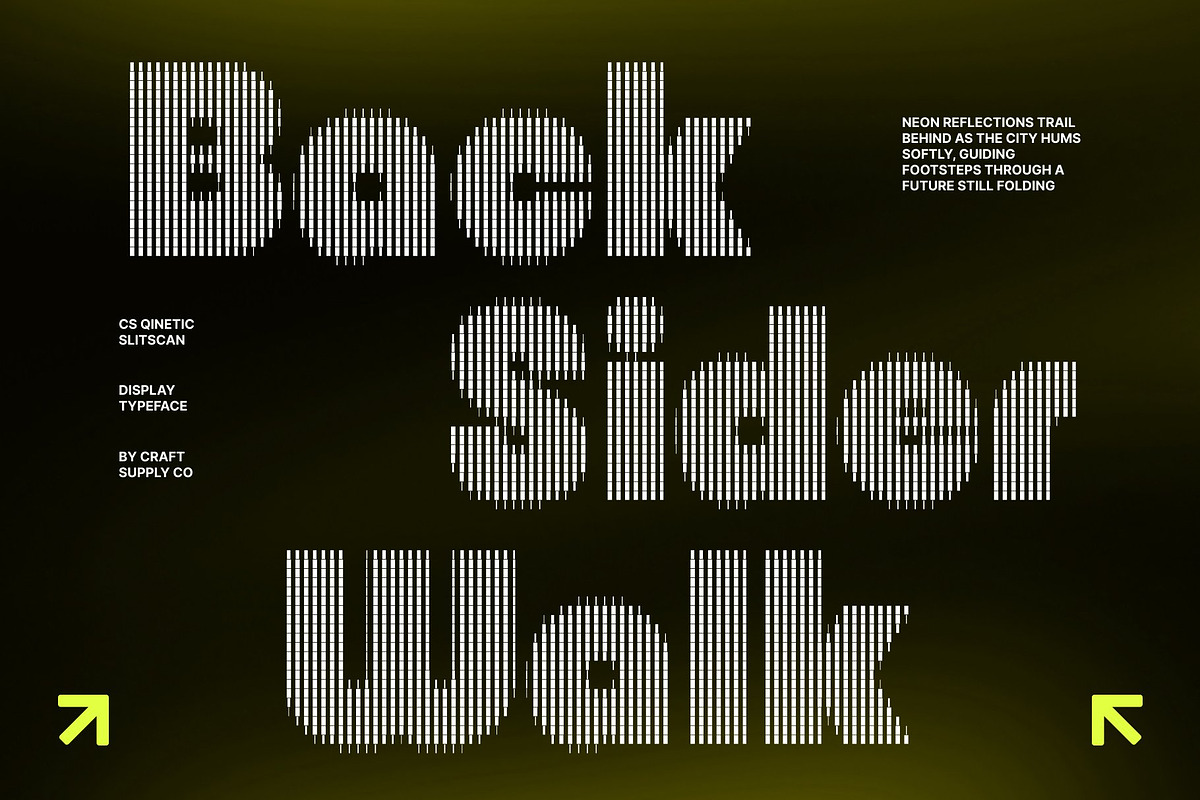 CS Qinetic Slitscan, a Sans Serif Font by Craft Supply Co. (Photo 4 of 8)