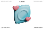 Pillow Container with Heart Accents, an Object 3D Model by Wencory (Thumbnail 3 of 3)