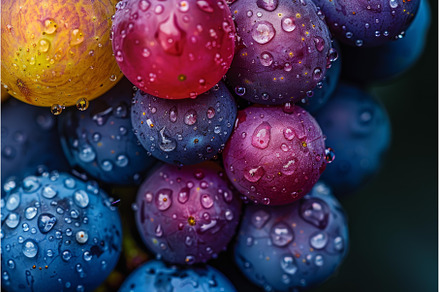 Fresh grapes showing vibrant colors, a Food & Drink Photo by Ylivdesign