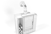 Aruba wood stove, an Object 3D Model by inDahouze (Thumbnail 8 of 8)