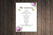 Wedding Fan Program Template, an Invitation Template by retrographix (Thumbnail 3 of 4)