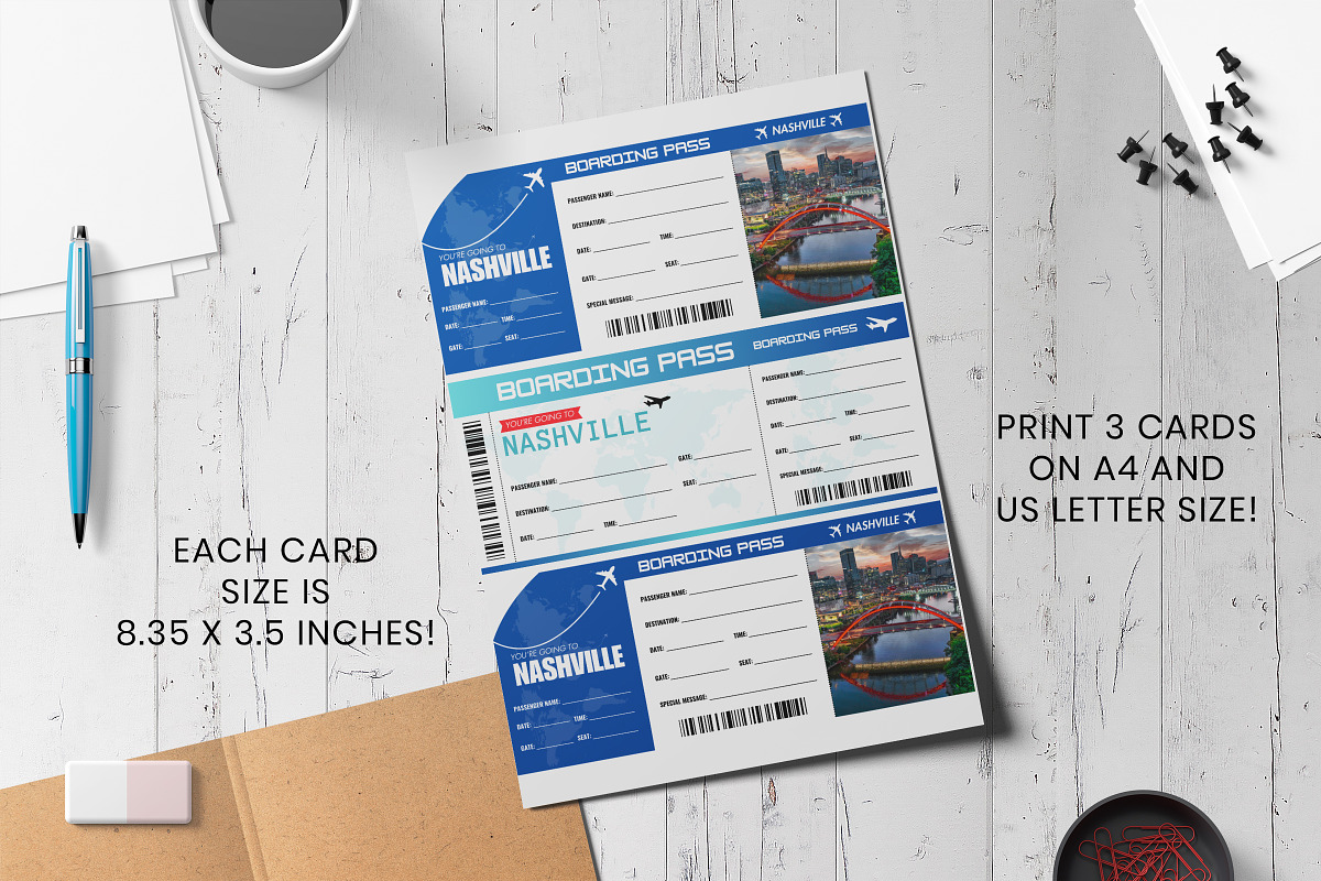 Nashville Trip Surprise Gift Ticket, a Templates & Theme by Snapybiz (Photo 3 of 10)
