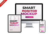 Responsive Multi Device Screens PSD, a Wearable Device Mockup by Bruno's Shop (Thumbnail 1 of 3)