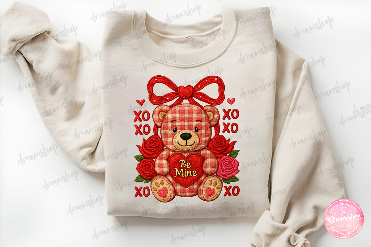 Coquette Valentine Teddy Bear PNG, an Illustration by CreationArt (Photo 4 of 6)