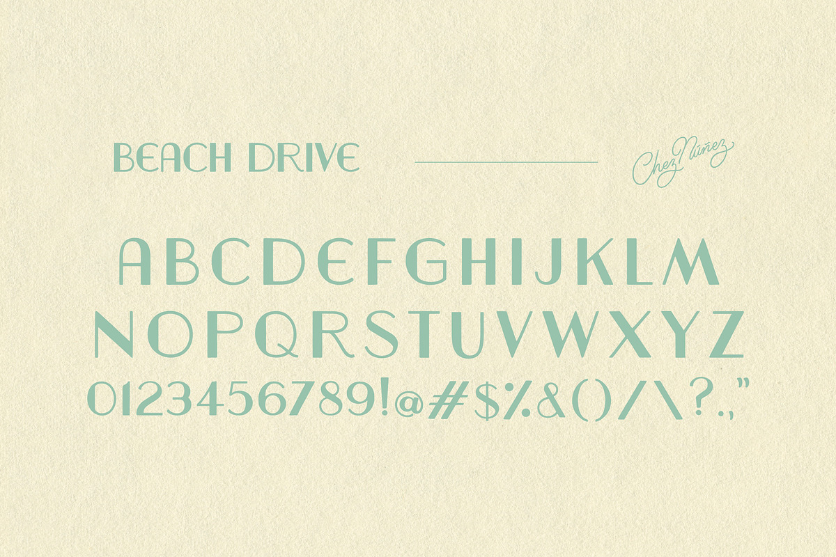 BEACH DRIVE: Vintage Florida Beach, a Font by Chez Núñez (Photo 4 of 4)