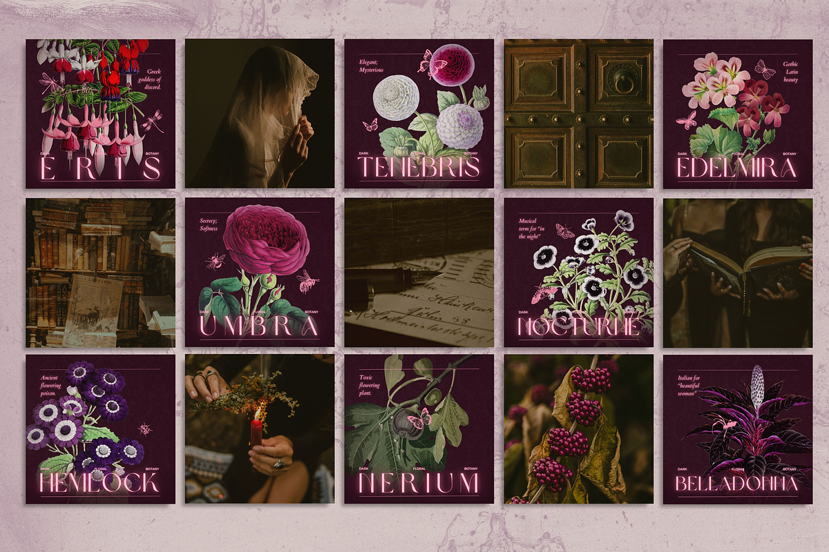 Dark Apothecary Social Media Bundle, a Social Media Template by The Flossy Finch (Photo 9 of 17)