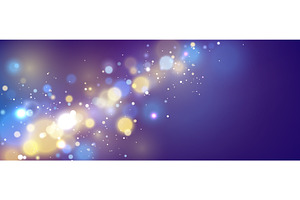 Dreamy gold blue bokeh background, an Illustration by art PVP - market