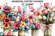 Whimsical Easter Flowers Png Clipart, an Illustration by Creative Art (Thumbnail 1 of 8)