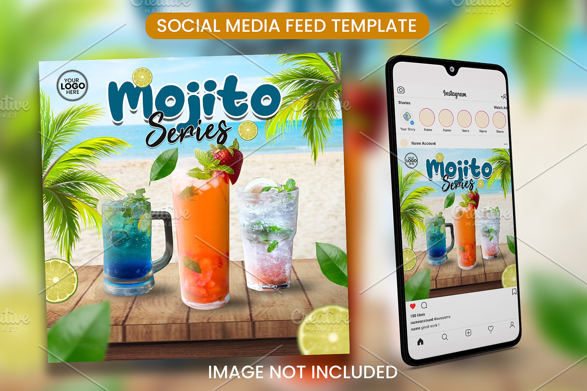 Mojitos Series Template Feed Design, a Design Template by Puteradesign